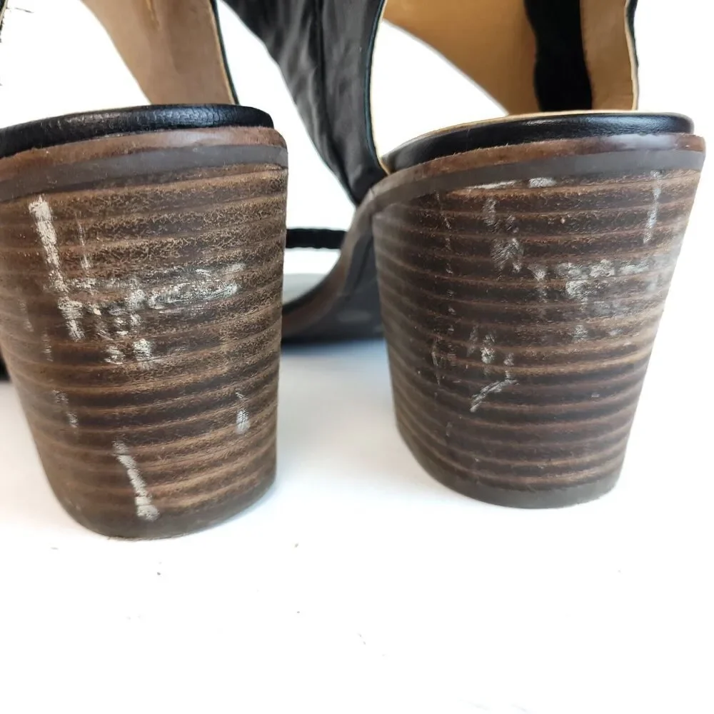Lucky Brand Sz 10 Womens Chunky Heel Ankle Strap Braided Sandals Dress Shoes... - Picture 10 of 10